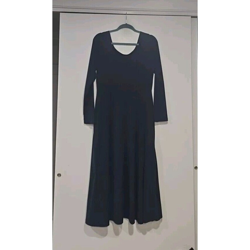 Alfani Dress Womens Size MED Navy Blue Long Sleeve Pockets New